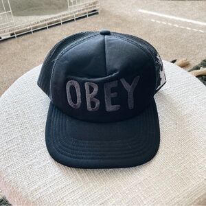 Obey Black Trucker Hat